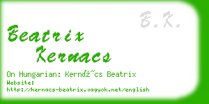 beatrix kernacs business card